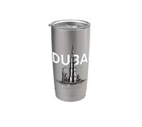 I Love Dubai, Amazing Dubai Illustration Graphic Skyline Bicchiere termico in acciaio inox doppia parete