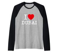 I Love Dubai, Dubai Illustration Novelty Graphic Designs Maglia con Maniche Raglan