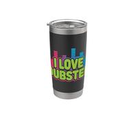 I Love Dubstep Music Appassionati Bicchiere termico in acciaio inox doppia parete