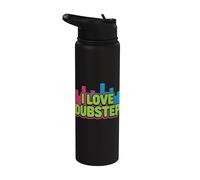 I Love Dubstep Music Appassionati Stainless Steel Insulated Water Bottle