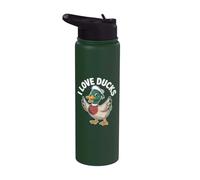 I Love Ducks Happy Mallard - Cappello da marinaio divertente Stainless Steel Insulated Water Bottle
