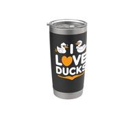I Love Ducks - Simpatica paperella duo di design Bicchiere termico in acciaio inox doppia parete