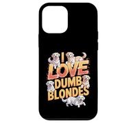 I Love Dumb Blondes Golden Retriever Labrador Humor Custodia per iPhone 12 mini