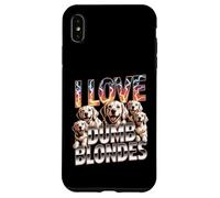 I Love Dumb Blondes Golden Retriever Labrador Humor Custodia per iPhone XS Max