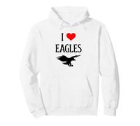 I Love Eagles I Heart Eagles Bird Watcher Amante degli Uccelli rapaci Felpa con Cappuccio