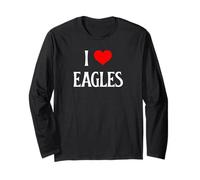 I Love Eagles I Heart Eagles Bird Watcher Amante degli Uccelli rapaci Maglia a Manica
