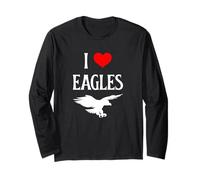 I Love Eagles I Heart Eagles Bird Watcher Amante degli Uccelli rapaci Maglia a Manica