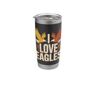 I Love Eagles Soaring Graphic Style Bicchiere termico in acciaio inox doppia parete