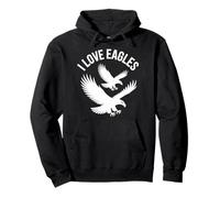 I Love Eagles Volare Freedom Birds Felpa con Cappuccio