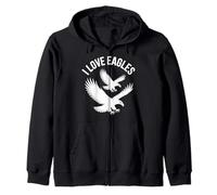 I Love Eagles Volare Freedom Birds Felpa con Cappuccio