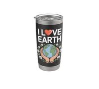 I Love Earth Consapevolezza ambientale Bicchiere termico in acciaio inox doppia parete