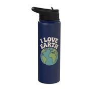 I Love Earth - Design per la consapevolezza ambientale Stainless Steel Insulated Water Bottle