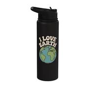 I Love Earth - Design per la consapevolezza ambientale Stainless Steel Insulated Water Bottle