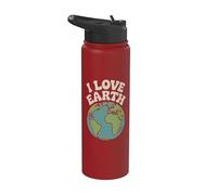 I Love Earth - Design per la consapevolezza ambientale Stainless Steel Insulated Water Bottle