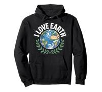 I love Earth Planet Nature Awareness Design Felpa con Cappuccio