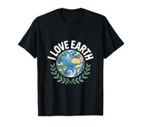 I love Earth Planet Nature Awareness Design Maglietta