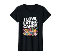 I Love Eating Candy Dolci Maglietta con Stampa Grafica Economica