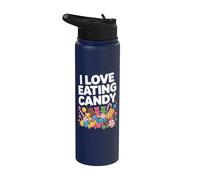 I Love Eating Candy Dolci Stainless Steel Insulated Water Bottle