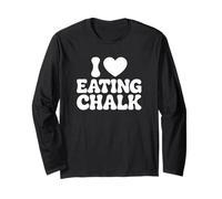 I Love Eating Chalk Cibo Divertente Maglia a Manica