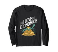 I Love Economics - Appassionato di crescita del denaro Maglia a Manica
