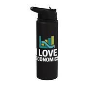 I Love Economics Graph Passione Stainless Steel Insulated Water Bottle