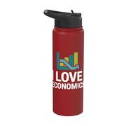 I Love Economics Graph Passione Stainless Steel Insulated Water Bottle