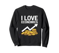 I Love Economics Monete Grafica Freccia Felpa