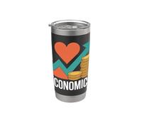 I Love Economics Passion Graph Monete Bicchiere termico in acciaio inox doppia parete