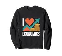 I Love Economics Passion Graph Monete Felpa