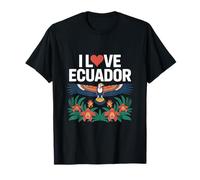 I Love Ecuador Andino Condor Fiori Culturali Maglietta