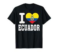 I Love Ecuador Cuore Souvenir Lovers Pride Travel Maglietta