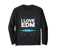 I Love EDM Vibes Music Festival Onda sonora Maglia a Manica