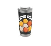I Love Eggs Enthusiast Allegro Opera d'arte Bicchiere termico in acciaio inox doppia parete