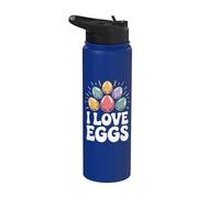 I Love Eggs - Ventaglio pasquale colorato Stainless Steel Insulated Water Bottle