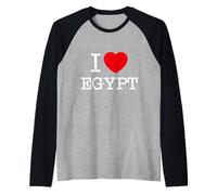 I Love Egypt Graphic Tees - Novelty T-Shirts & Cool Designs Maglia con Maniche Raglan