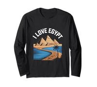 I Love Egypt Piramidi Nilo Adventure Maglia a Manica