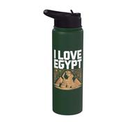 I Love Egypt Sfinge Geroglifici Stainless Steel Insulated Water Bottle