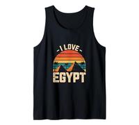 I Love Egypt Tramonto Piramidi Vintage Canotta