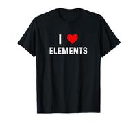I Love Elements Atomi Cuore Tavola Periodica Science Scientis Maglietta