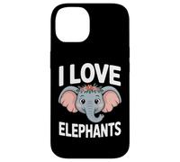 I Love Elephants - Fascia per capelli con motivo floreale Custodia per iPhone 14