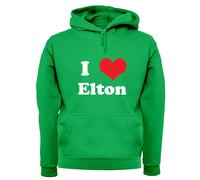 I Love Elton - Adulti Felpa/Maglione - Concerto Musica Love John Rocket Uomo