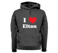 I Love Elton - Adulti Felpa/Maglione - Concerto Musica Love John Rocket Uomo