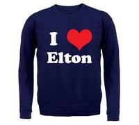 I Love Elton - Bambini Felpa/Maglione - Concerto Musica Love John Rocket Uomo