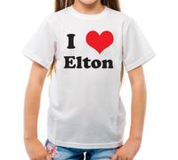 I Love Elton - T-Shirt - Concerto Musica Love John Rocket di Man