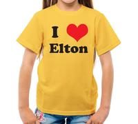 I Love Elton - T-Shirt - Concerto Musica Love John Rocket di Man