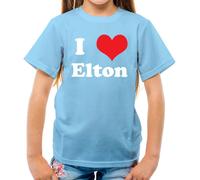 I Love Elton - T-Shirt - Concerto Musica Love John Rocket di Man