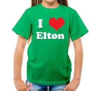 I Love Elton - T-Shirt - Concerto Musica Love John Rocket di Man