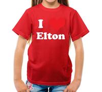 I Love Elton - T-Shirt - Concerto Musica Love John Rocket di Man