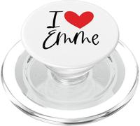 I Love Emme Nome Personalizzato Ragazza Donna BFF Amico Cuore PopSockets PopGrip per MagSafe