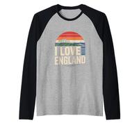 I Love England Paesaggio panoramico Esperienza di Viaggio Maglia con Maniche Raglan